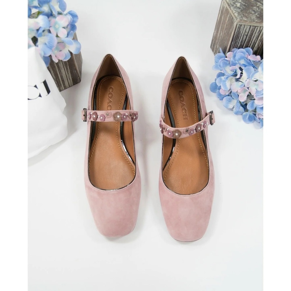 Coach Mary Jane Women's Shoes sz 8.5 $250 dusty tea rose pink